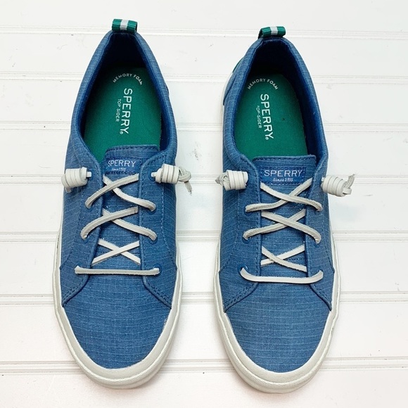 Sperry blue canvas deck shoes 10 - Picture 1 of 7